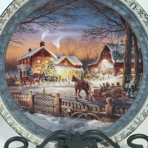 Terry Redlin 120th Anniversary Collector Plate"Trimming the Tree" number 6850A